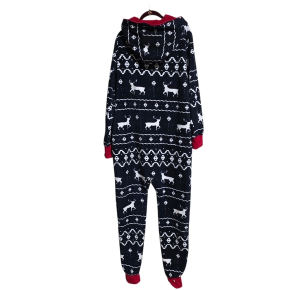 TIPSY ELVES BLUE REINDEER JUMPSUIT UNISEX SZ L - Picture 6 of 13